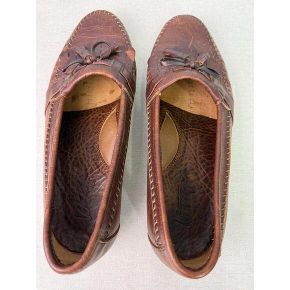 Vito Rufalo Mens Loafers Kiltie Tassels All Leather US 10 Made in Italy - Picture 4 of 9